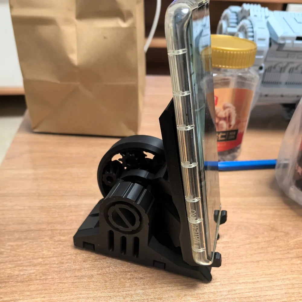 Planetary Gear Phone Holder Mecha-style 3D Printed Adjustable Zpaxo