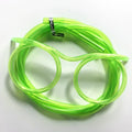 5PCS Fun and Whimsical Children's Glasses Drinking Straws, Flexible Eye Straws, Creative Art, DIY Styling Straws Zpaxo Green