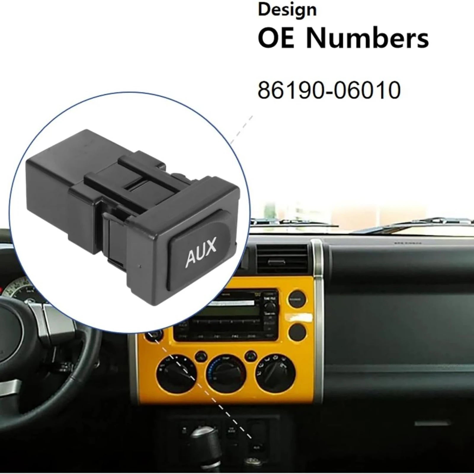 86190-06010 Aux Port Adapter Replacement Auxiliary Input Toyota