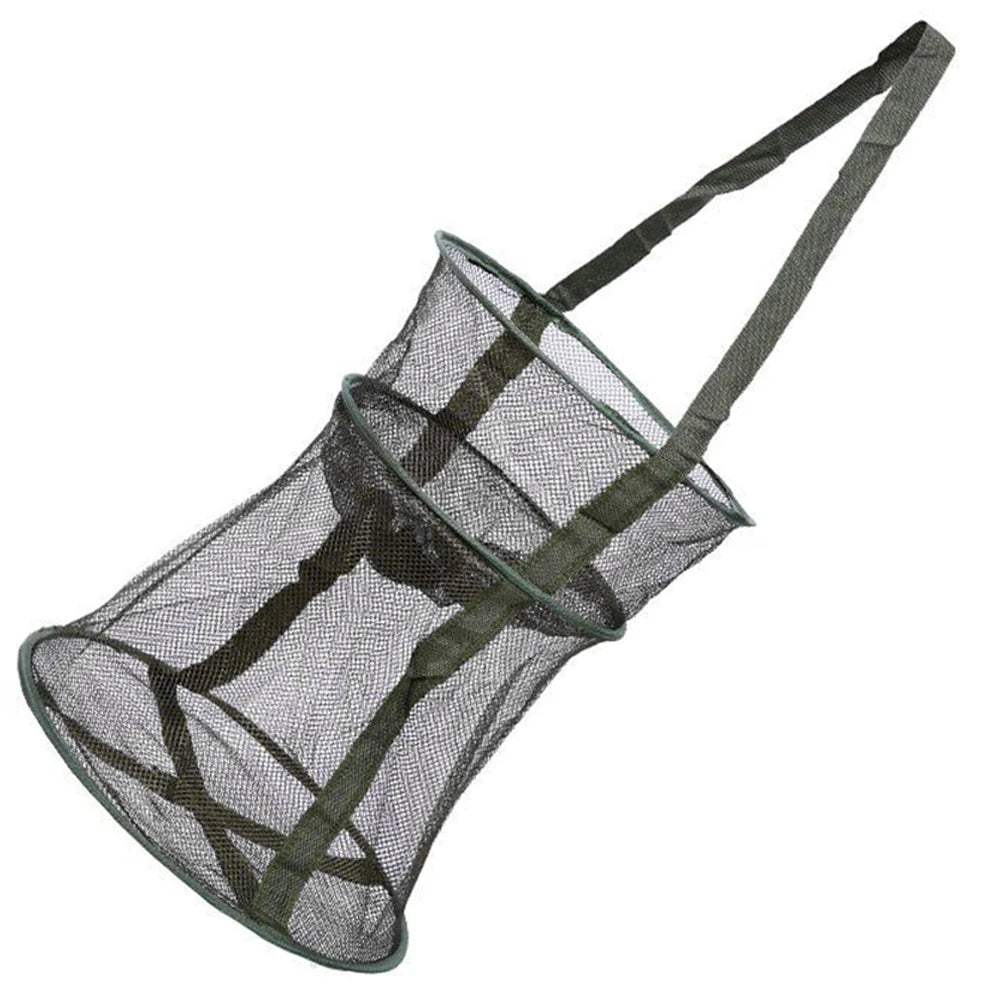 Mesh Fishing Cage Portable Net Round Folding Fish Collapsible Trap