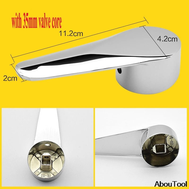Bathroom Replacement Faucet Handle Chrome Plated Taps Accessories Zpaxo 35mm style 6