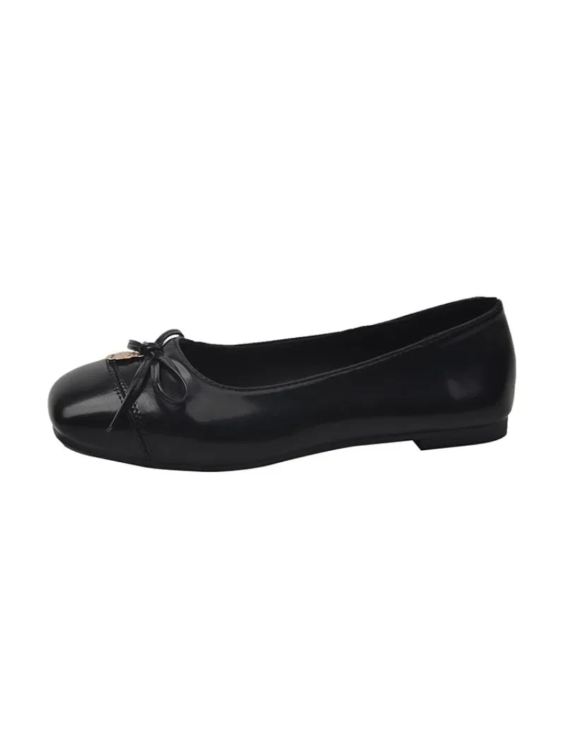 Flat Shoes for Women Spring Autumn 2025 New Square Toe Black Mary Jane Shoes Women's Shallow Mouth Loafers Women Ladies Shoes Zpaxo