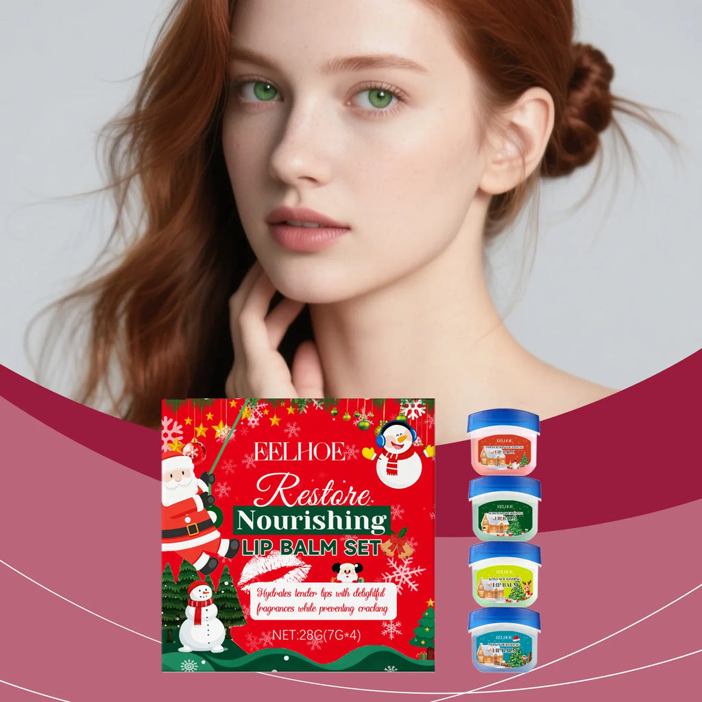 eelhoe Christmas Lip Balm Set – Moisturizing, Shine & Hydration Lip Balm Set Zpaxo
