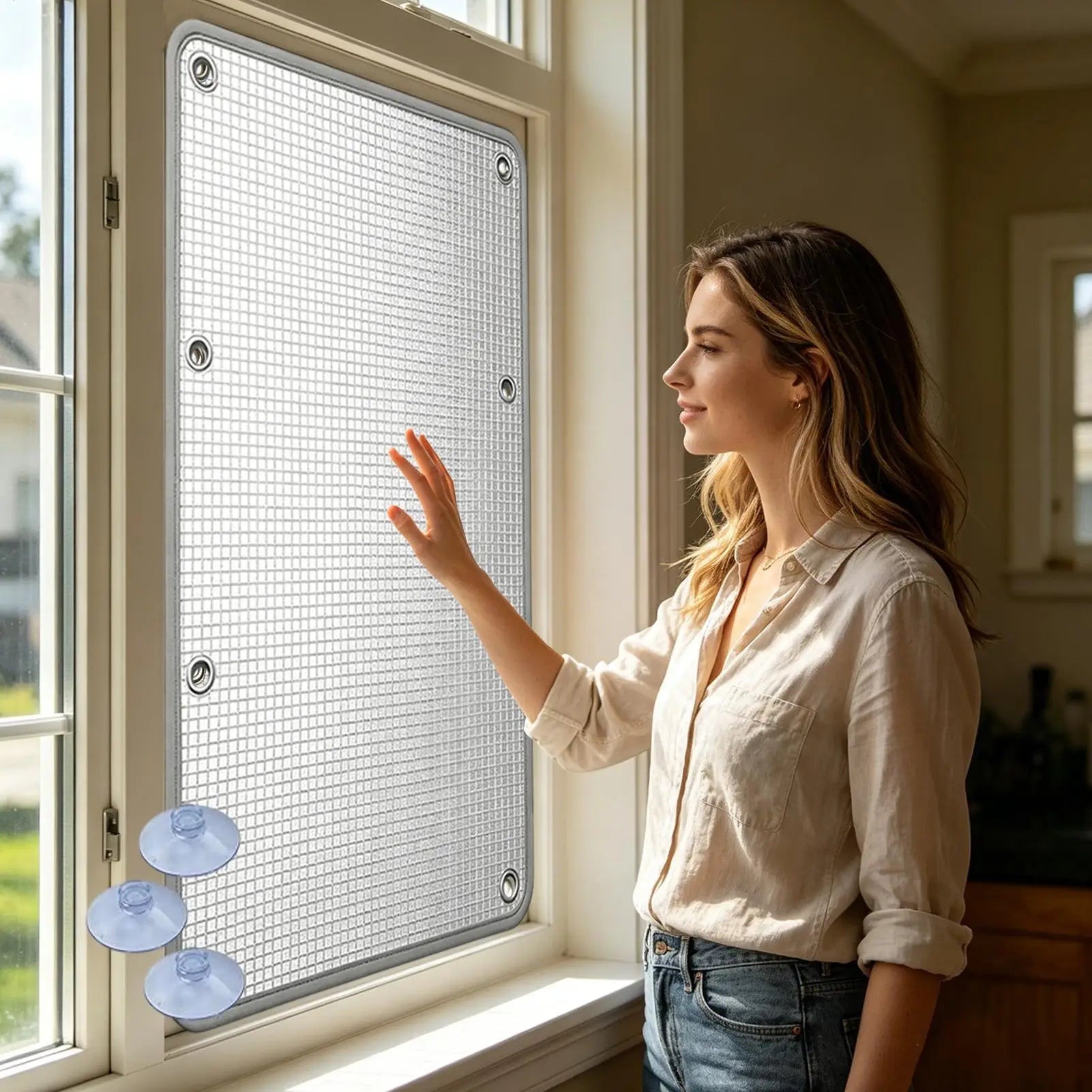 Window Glass Shading Film Sun Shade Protector Pad Room Office Sunshine Room Insulation Film Anti UV Sunshade Aluminum Foil Zpaxo