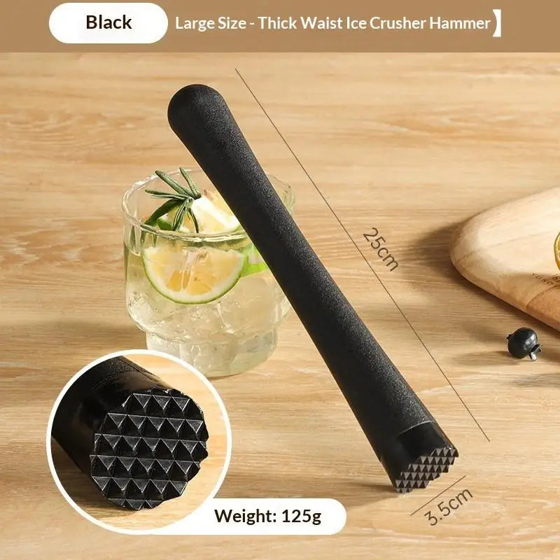 PP Cocktail Muddler with Grooved Nylon Tip | Bar Mixing Tool