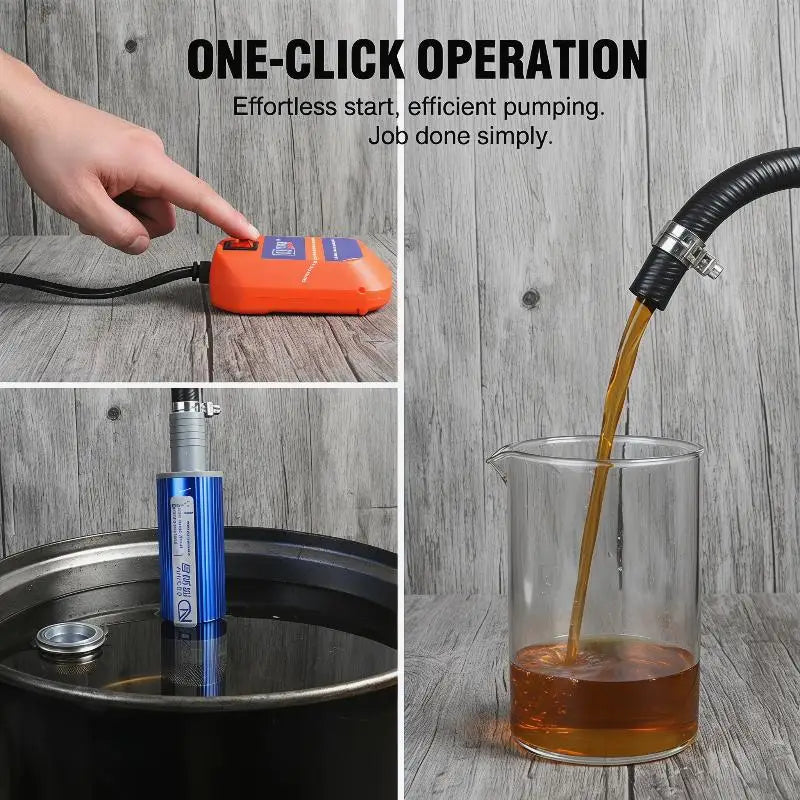 Dual-Use Oil & Water Pump | Pure Copper Motor, Alloy Casing