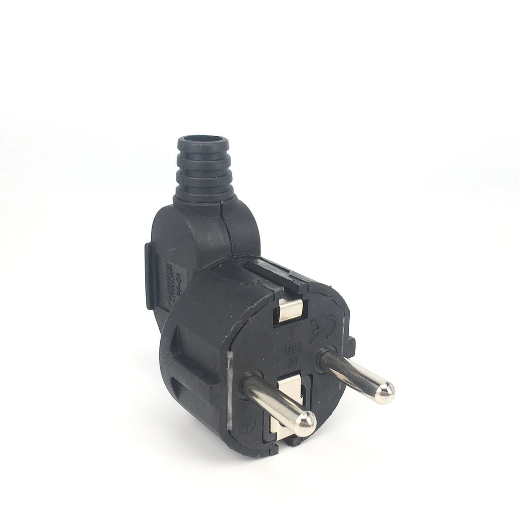 EU Plug Adapter 16A Male Replacement Adapter Outlet Rewireable Schuko Electeic Socket Euro Connector For Power Extension Cable Zpaxo