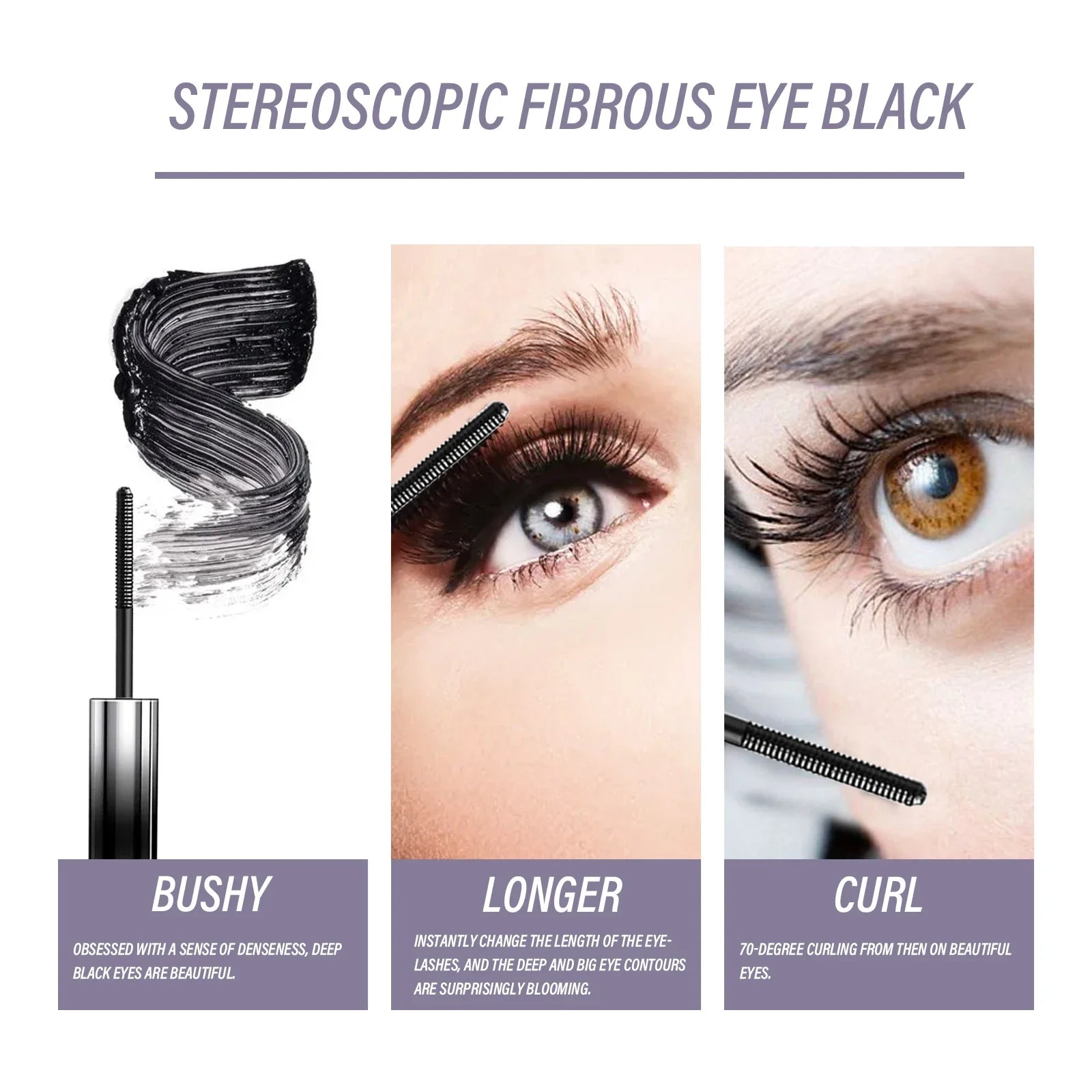 Eelhoe Waterproof Curling Mascara – Lengthening & Thickening Waterproof Mascara Zpaxo