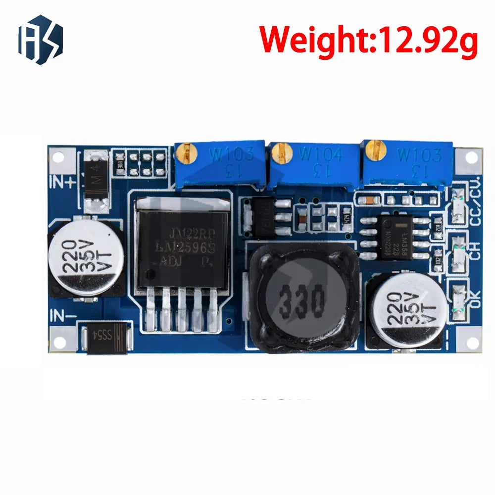 "LM2596S Adjustable Buck Converter Module – 3A CC/CV DC-DC Step-Down Power Supply with LED Driver Mode, Over-Current Zpaxo