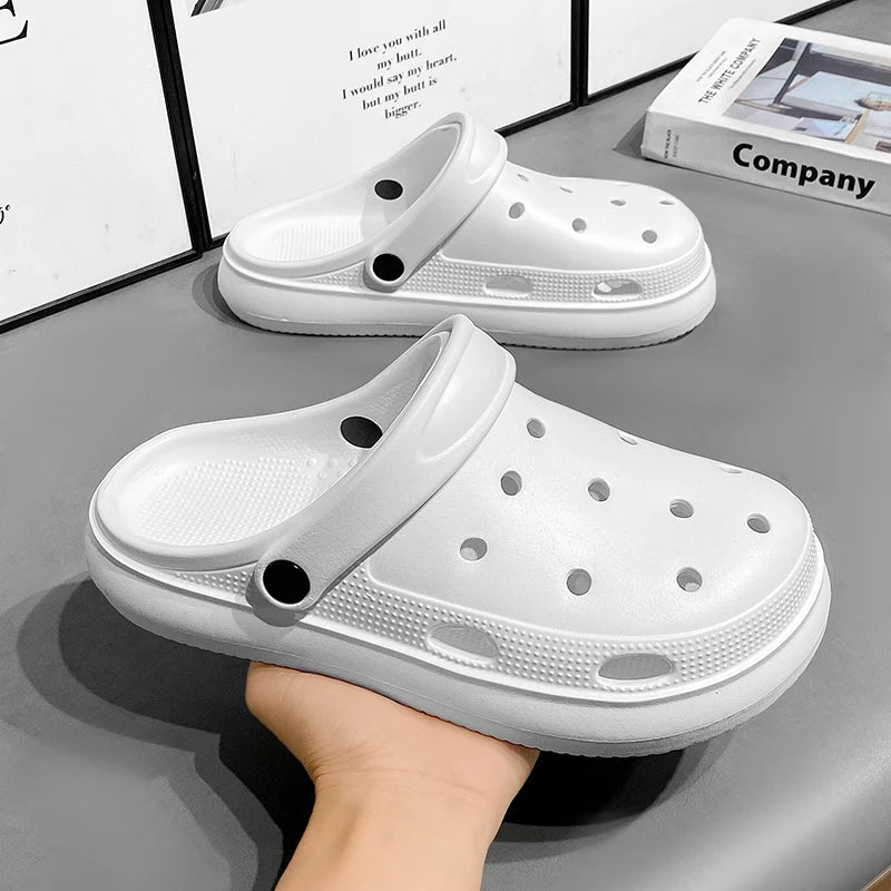 Men's Summer Hollow Out Closed Toe Non-slip Soft Sandals Unisex