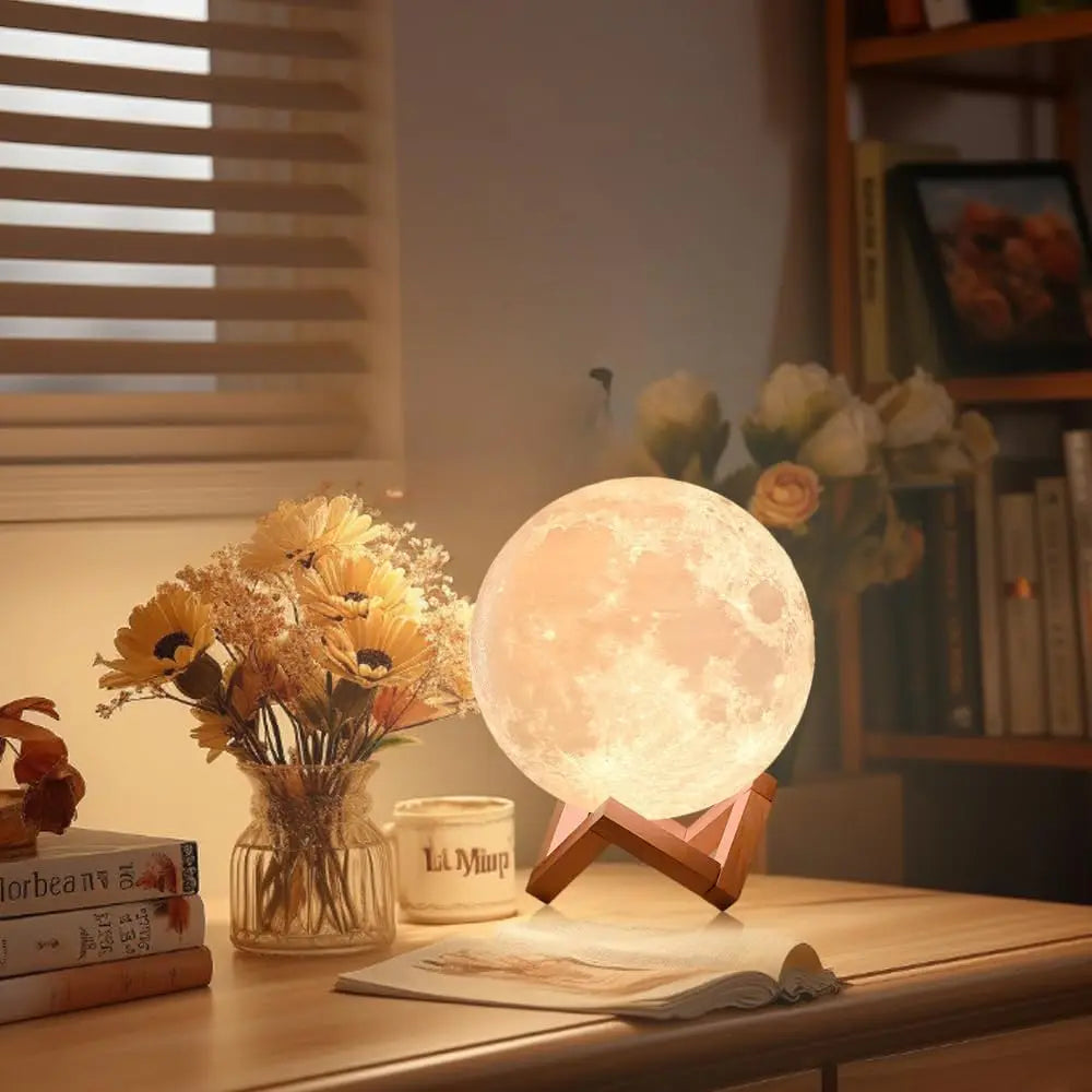 16 Colors LED Night Light For Kids 3D Printing Moon Light Remote Touch Control Moon Lamp For Kid Friend Birthday Gift Zpaxo
