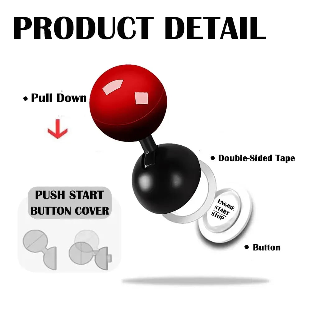 Metal Push to Start Button Cover – Car Engine Start Stop Decor