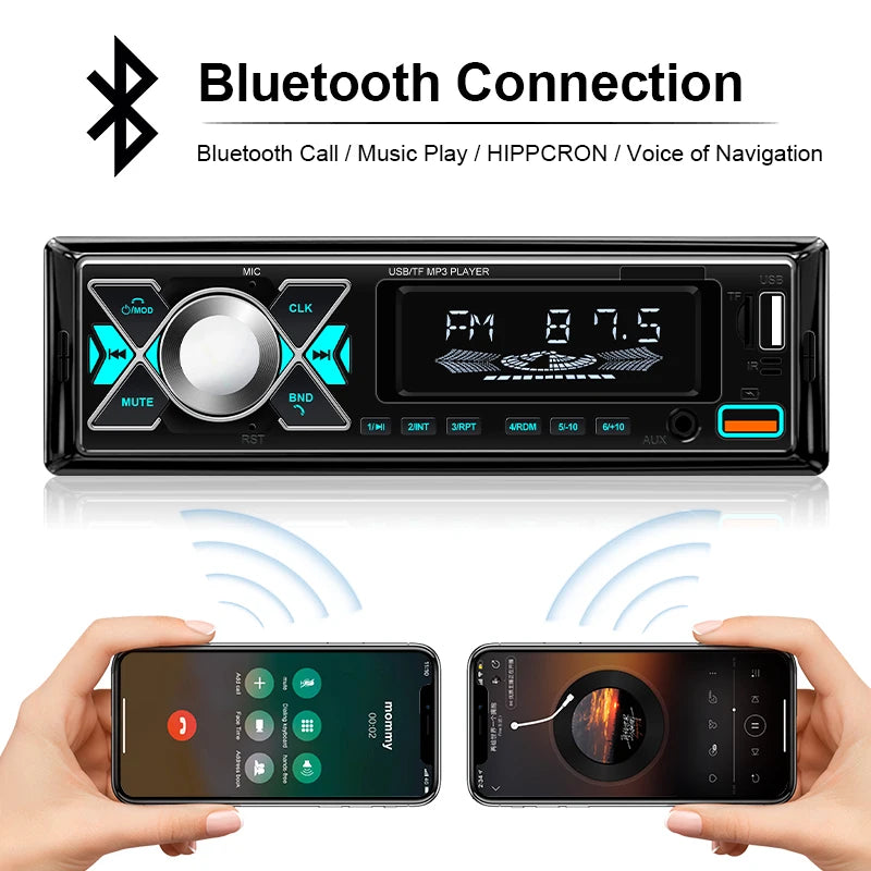Car Radio 1 Din Stereo Digital Automotive Sound Modules FM Audio