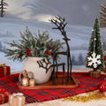 Christmas Decorations 2 Black Reindeer Statues Modern Xmas Figurines
