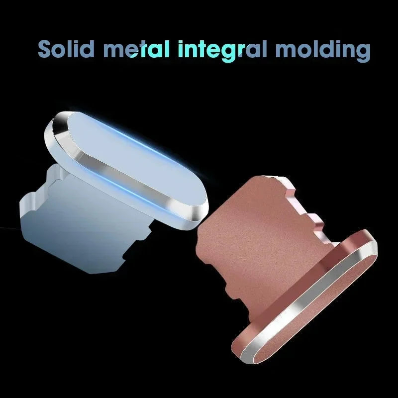 2/4/6 PCS Aluminum Alloy Anti Dust Plug for iPhone 14 13 12 Mini 11 Pro Max Plus iPad AirPods Apple Lighting Charging Port Cover Zpaxo