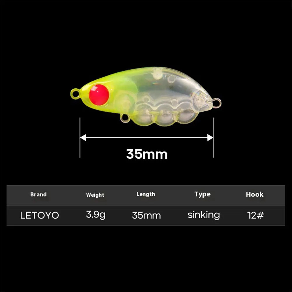 Mini Hard Bait Fixed Steel Ball Fishing Lure Trout Perch Bass