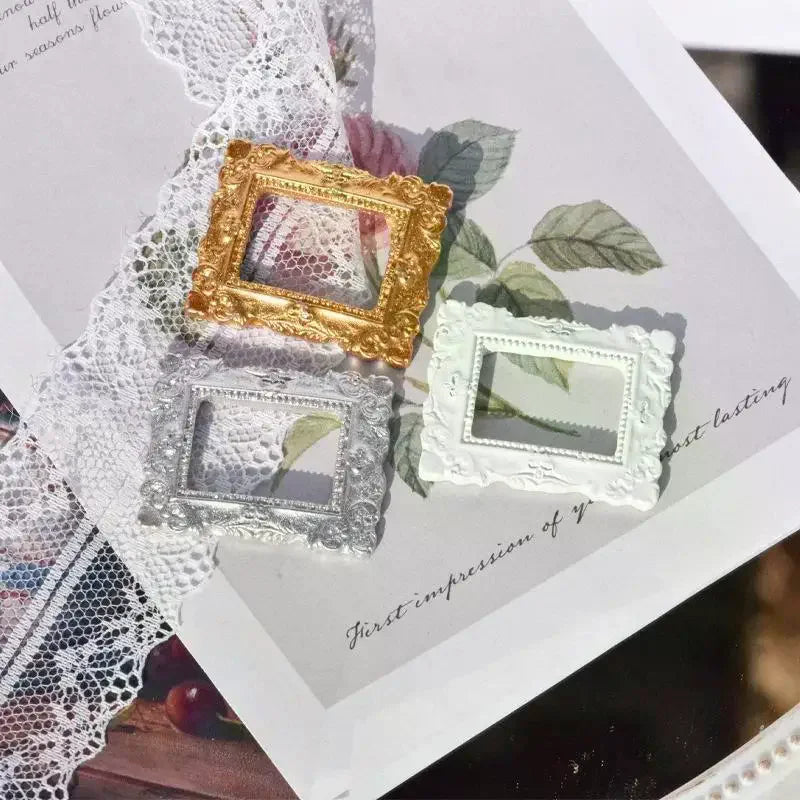 Mini Picture Frame House Decorative Photo Ornament Dollhouse Diy Zpaxo