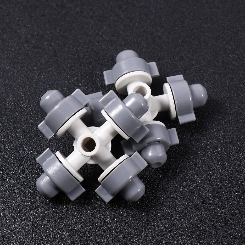 10Pcs Atomizing Mist Irrigation Nozzle Cross Shape Four-Way Drip Irrigation Sprinkler Garden Hose Watering Nozzle Zpaxo