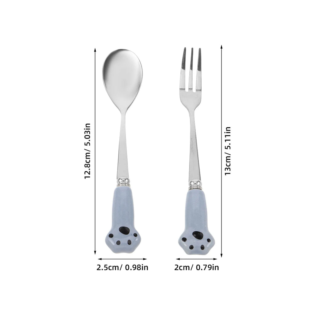 Pet Feeding Tools Stainless Steel Multifunctional Long Handle Spoon