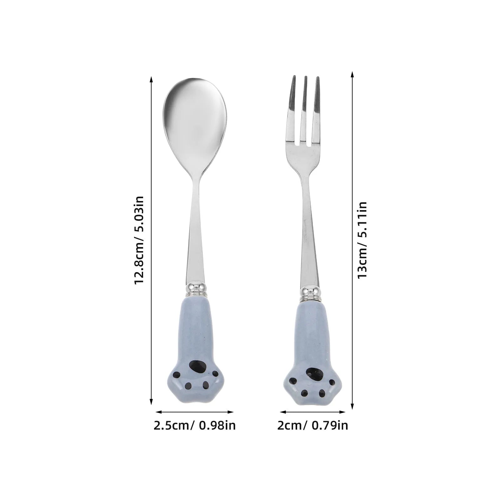 Pet Feeding Tools Stainless Steel Multifunctional Long Handle Spoon