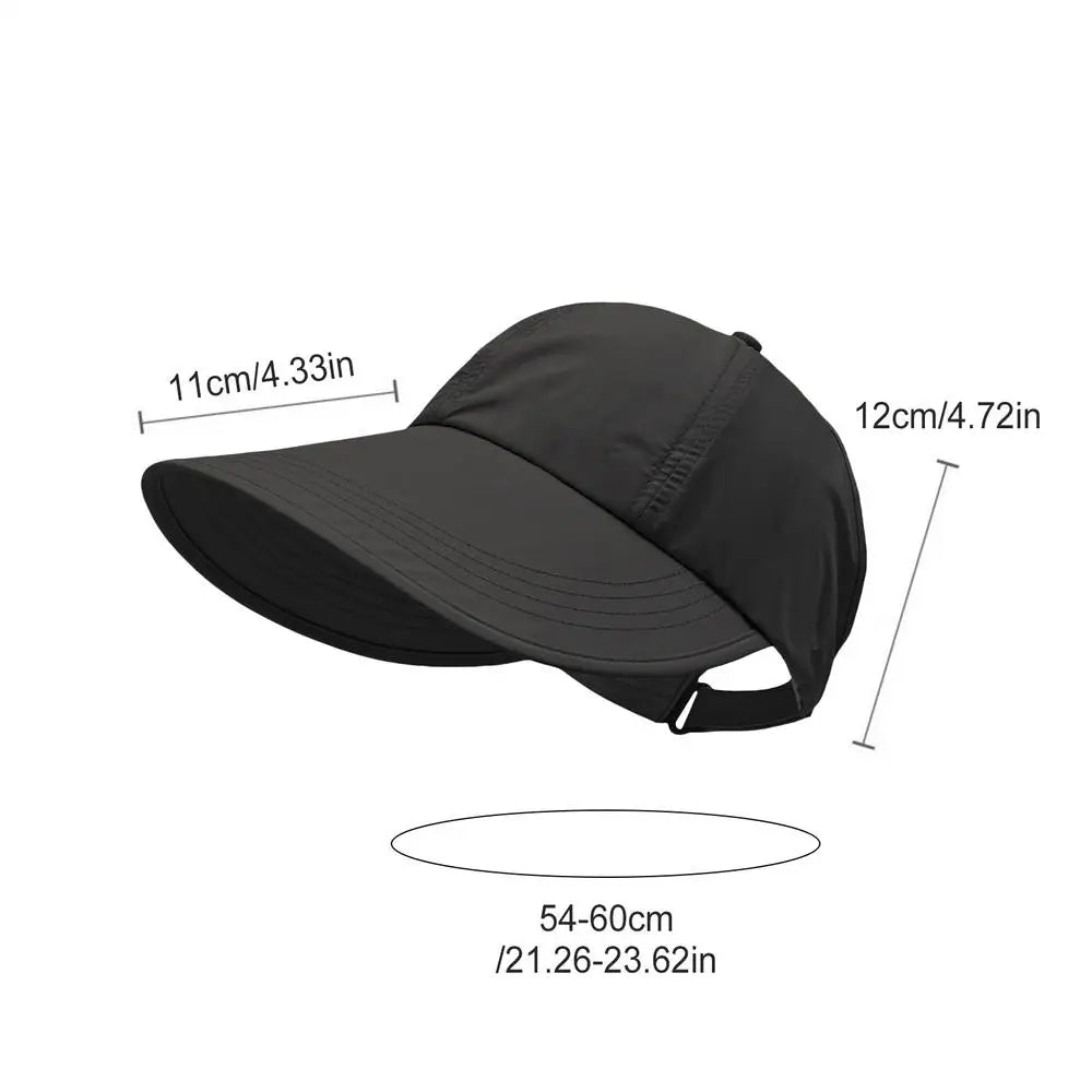 UV Wide Brim Sun Hat – Foldable, Adjustable & Breathable Wide Brim Sun Hat Zpaxo Black