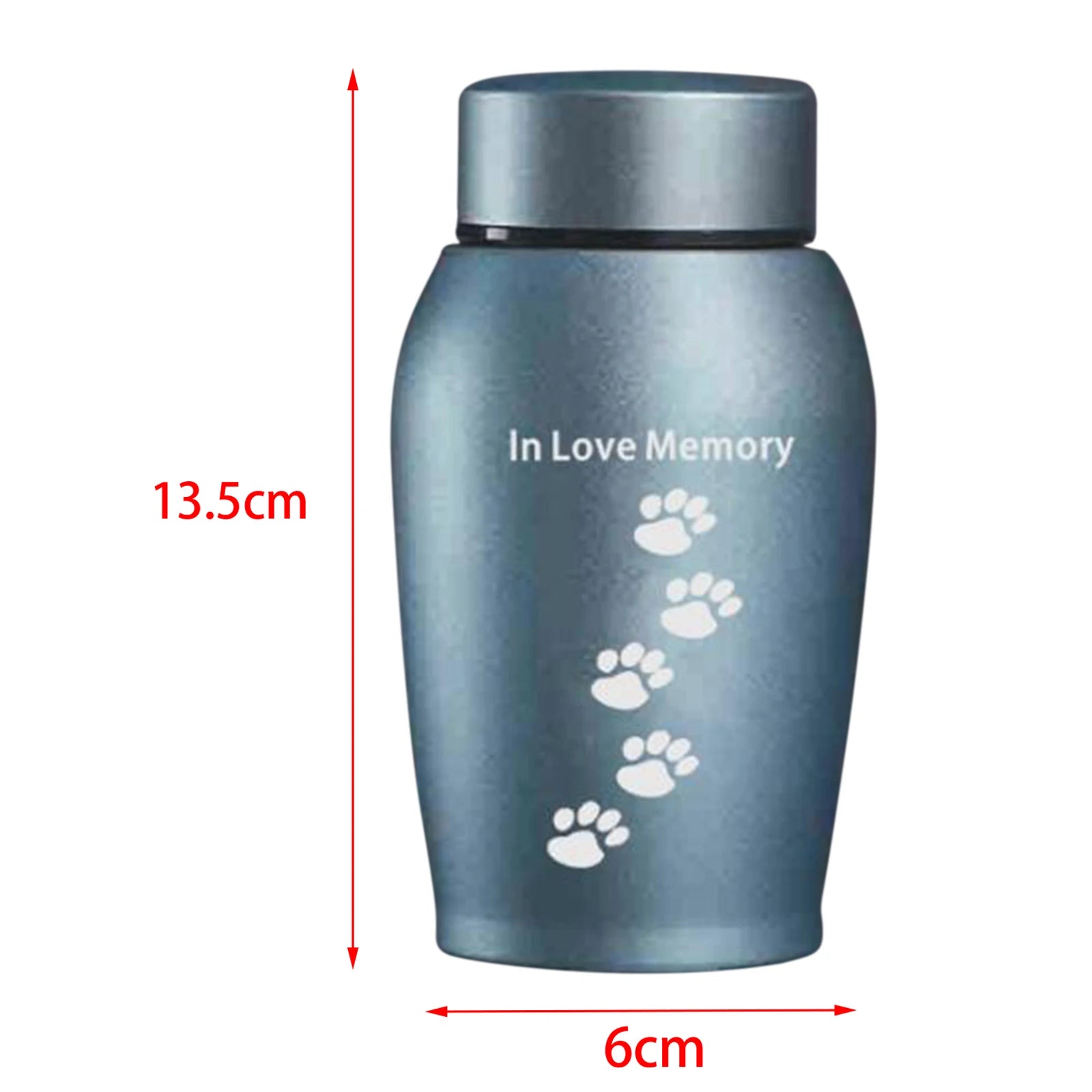Mini Stainless Steel Pet Cremation Urn | Memorial Keepsake Case Pet Memorial Urn Zpaxo Blue
