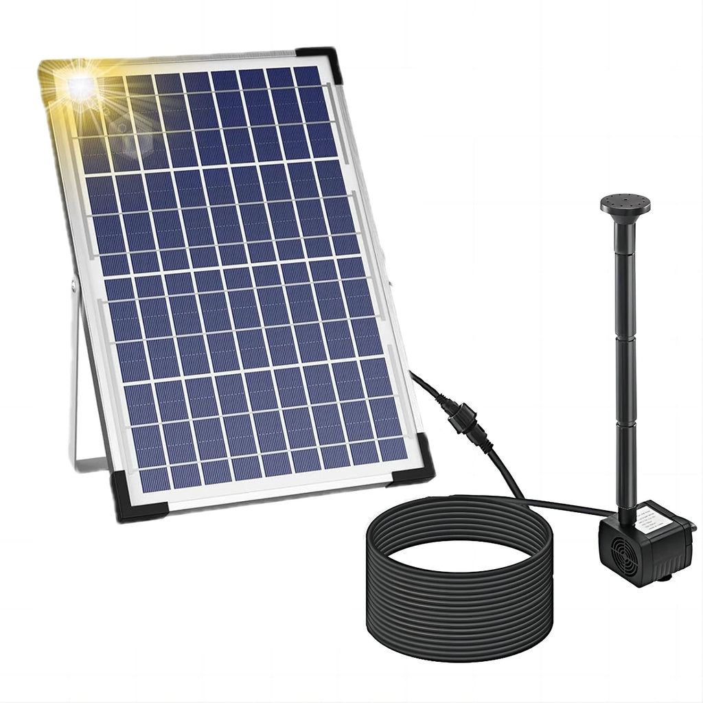 10W Solar Fountain Pump with Large Solar Panel 3 Nozzles Max. Water Height 100cm for Bird Bath Fish Tank Pond Garden Decoration Zpaxo