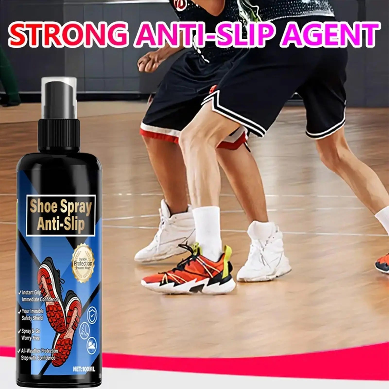 Shoe Grip Spray Anti Slip Enhancer Sports Safety Traction Liquid