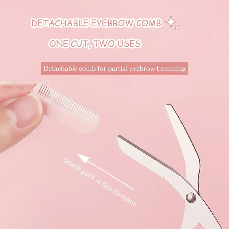 Crescent Moon Eyebrow Trimmer Stainless Steel Curved Women Eyelash