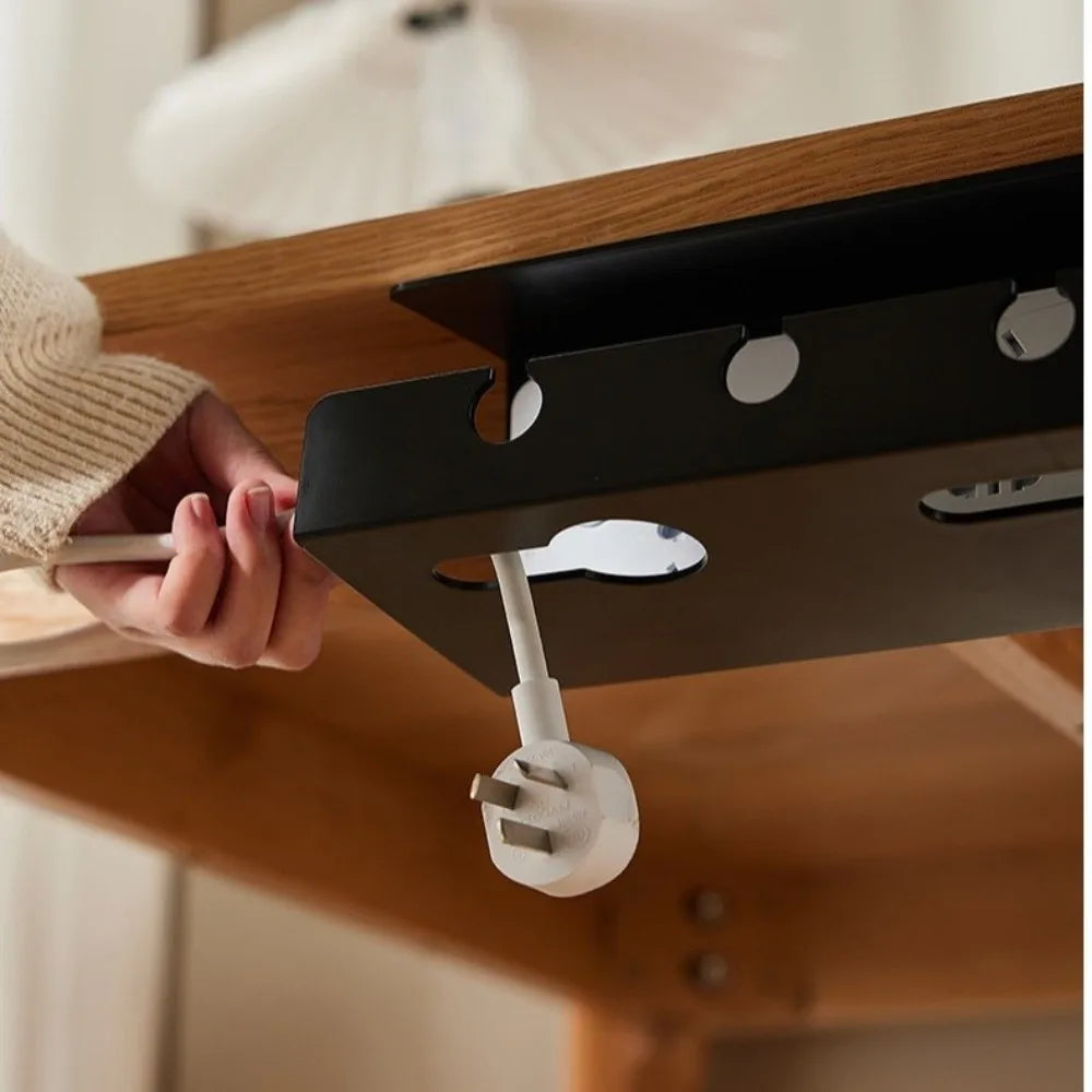 Versatile Under Desk Cable Management Rack Sturdy Spacious Organizer