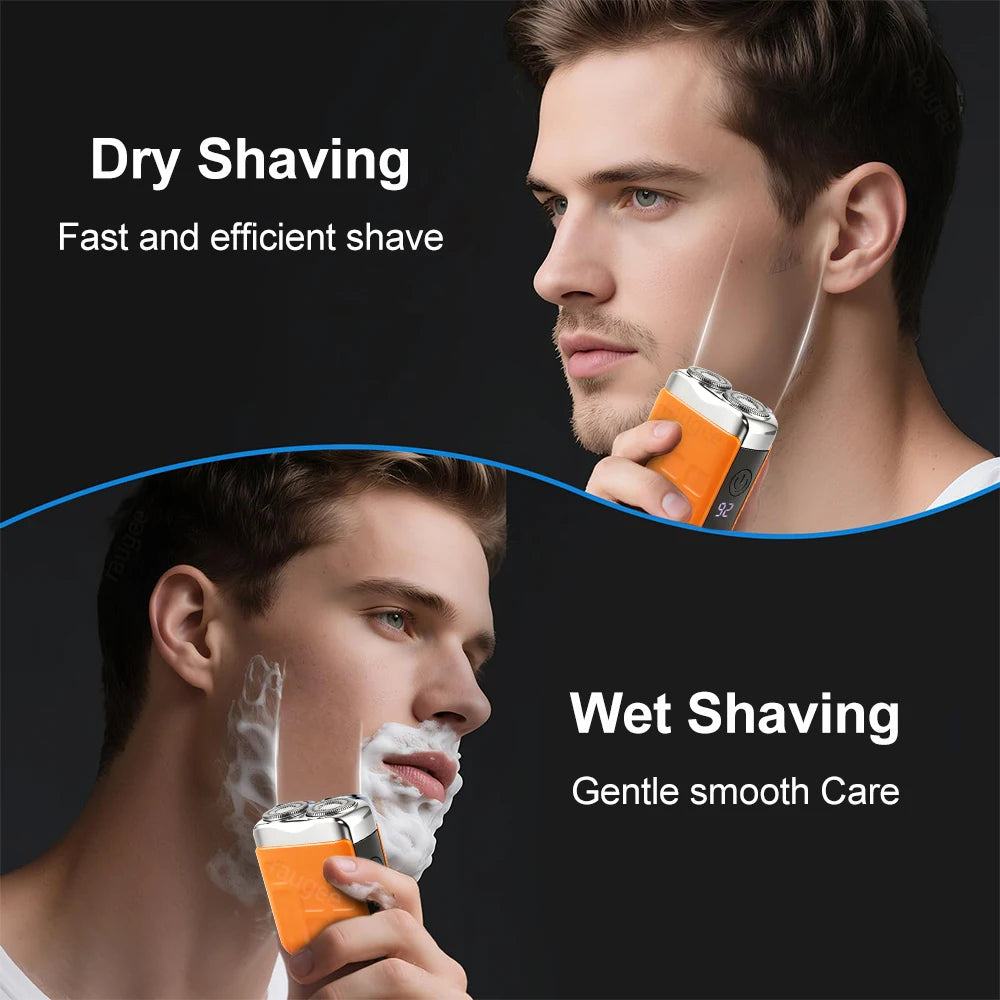 Mini Electric Shaver Men Wet Dry Facial Beard Trimmer Rechargeable