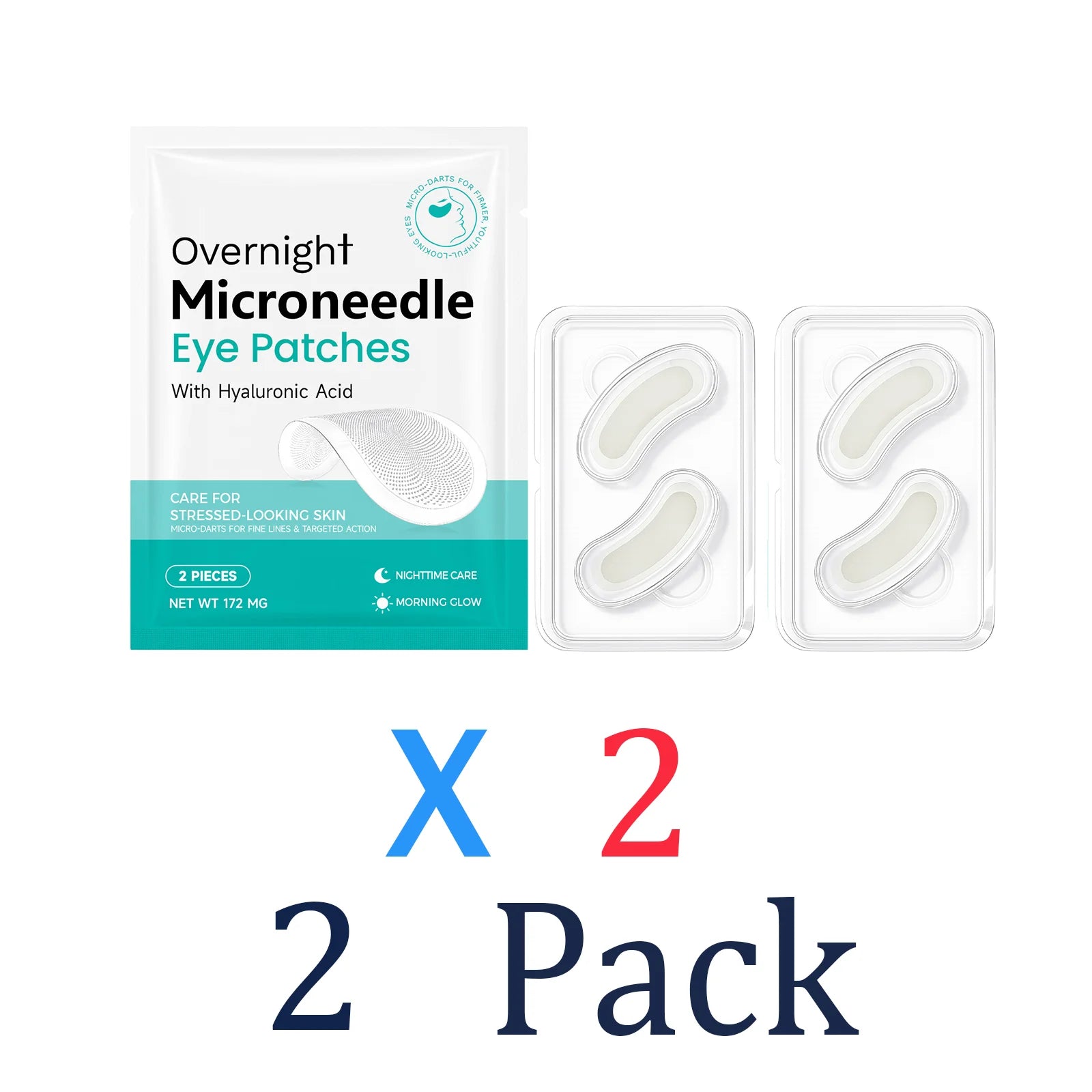 Vitamin E Night Microneedle Eye Patch 0.25mm for Deep Hydration Lock Soothing Long Lasting Moisturization Daily Eye Care Zpaxo 2 Pack