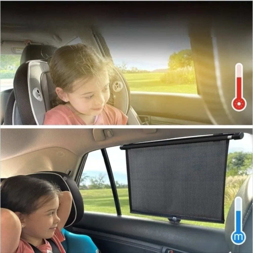 Universal Retractable Car Sunshade Roller Easy Slide Mechanism Zpaxo