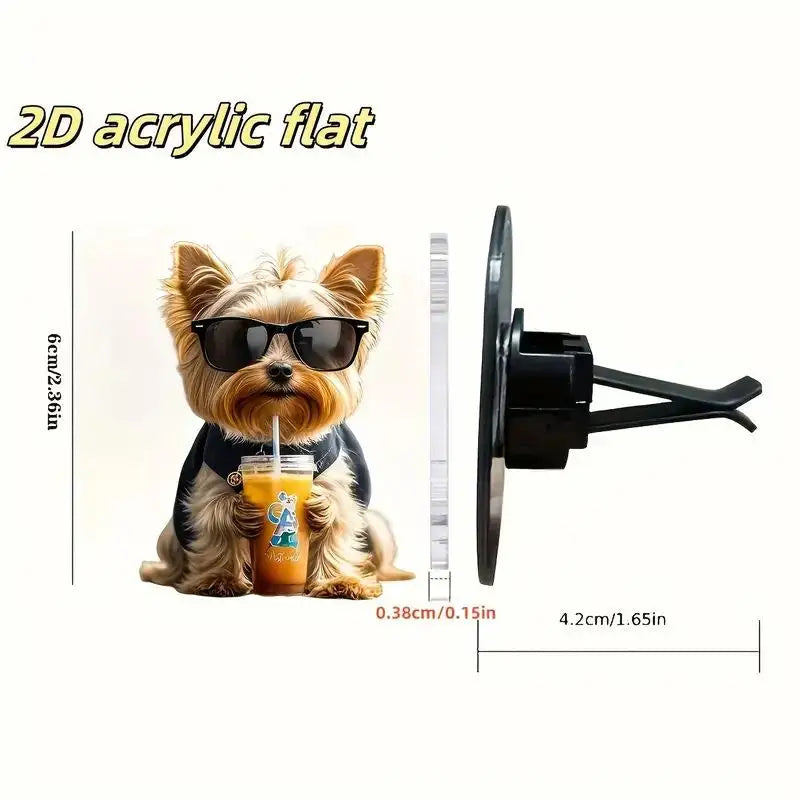 Acrylic 2D Car Vent Clip – Decorative Aromatherapy Holder
