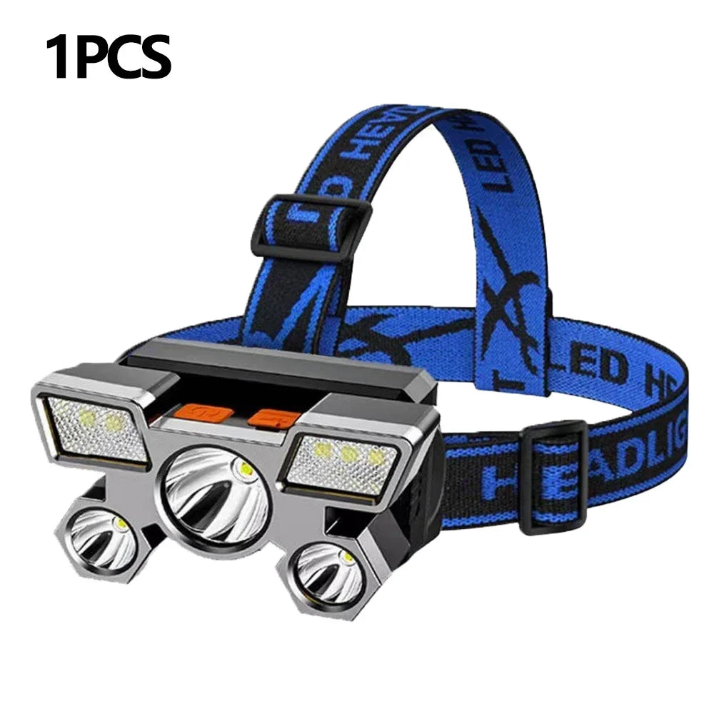 ESMARTER 5-LED USB Rechargeable Headlamp | Fishing & Outdoor