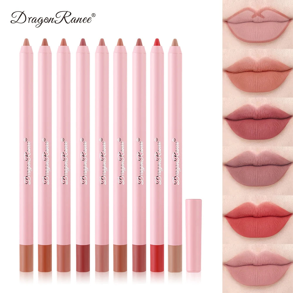 Waterproof Matte Lip Liner in Bean Paste Color, Lip Plumping Lipstick Pen, Non-Fading Lip Liner, Waterproof and Sweat-Proof Long-Lasting Matte Lip Liner, One-Second Plump Lip Lipstick Pen Zpaxo