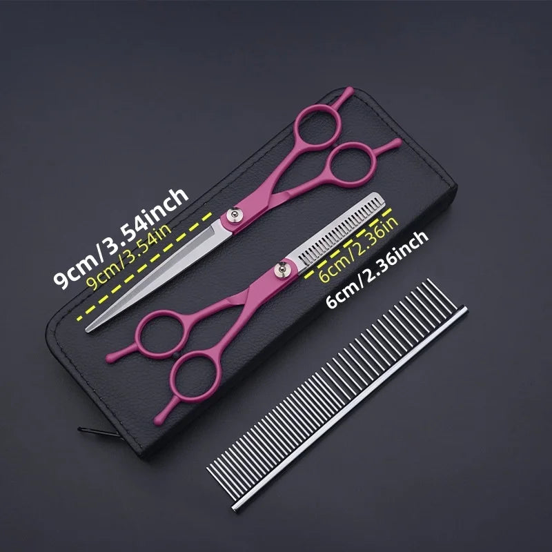 Pet Grooming Scissors Dogs Cats Steel Straight Curved Cutting