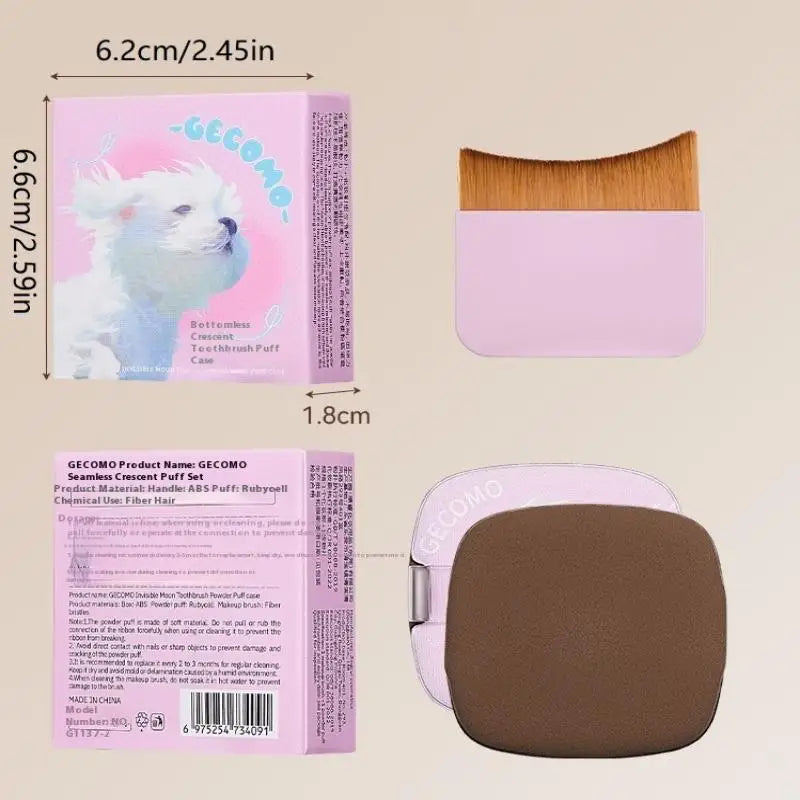 Traceless Soft Brush Puff Ultra-thin Portable Built-in Mirror Zpaxo