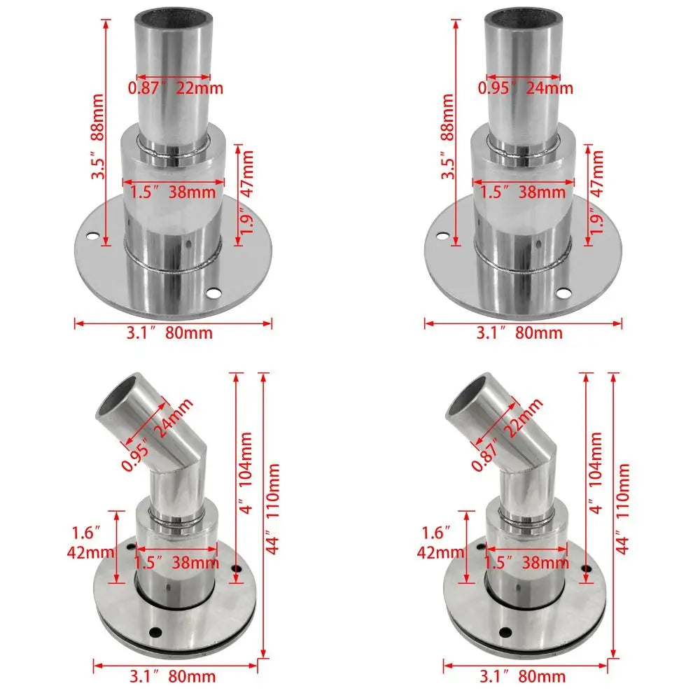 Steel 316 Thru Hull Exhaust Fitting 22mm Stainless Steel Marine Heater Exhaust 24mm Tube Pipe Socket Drainage Plug Zpaxo
