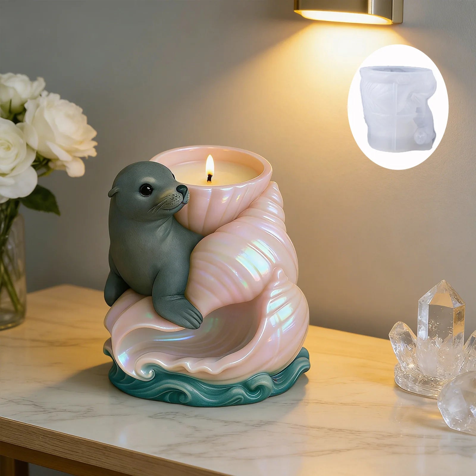 Conch Shell Silicone Mold – DIY Cement, Resin & Gypsum Crafts