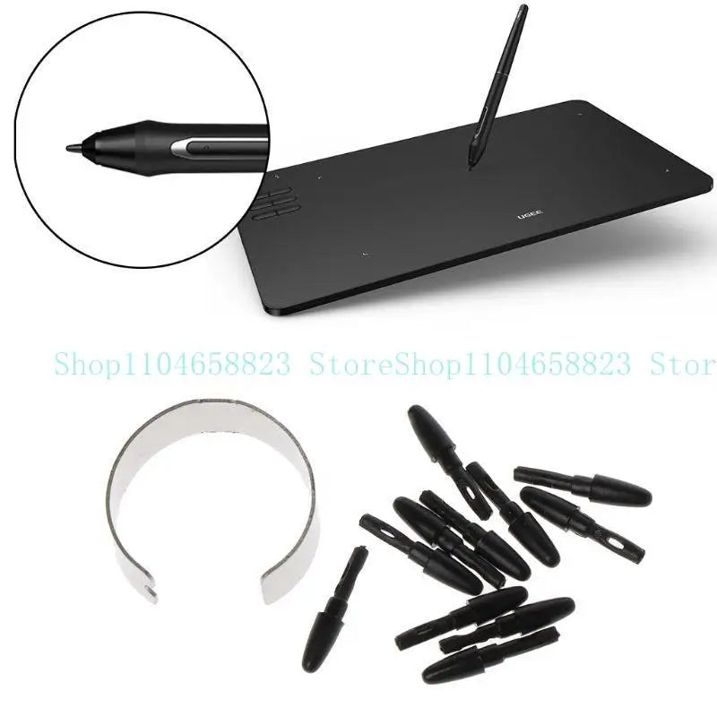 Passive Graphic Drawing Pad Pen Nibs for XP-Pen H640P VEIKK A30 A50 Tablet Digital Pen Tips , 10-Pack Black Zpaxo