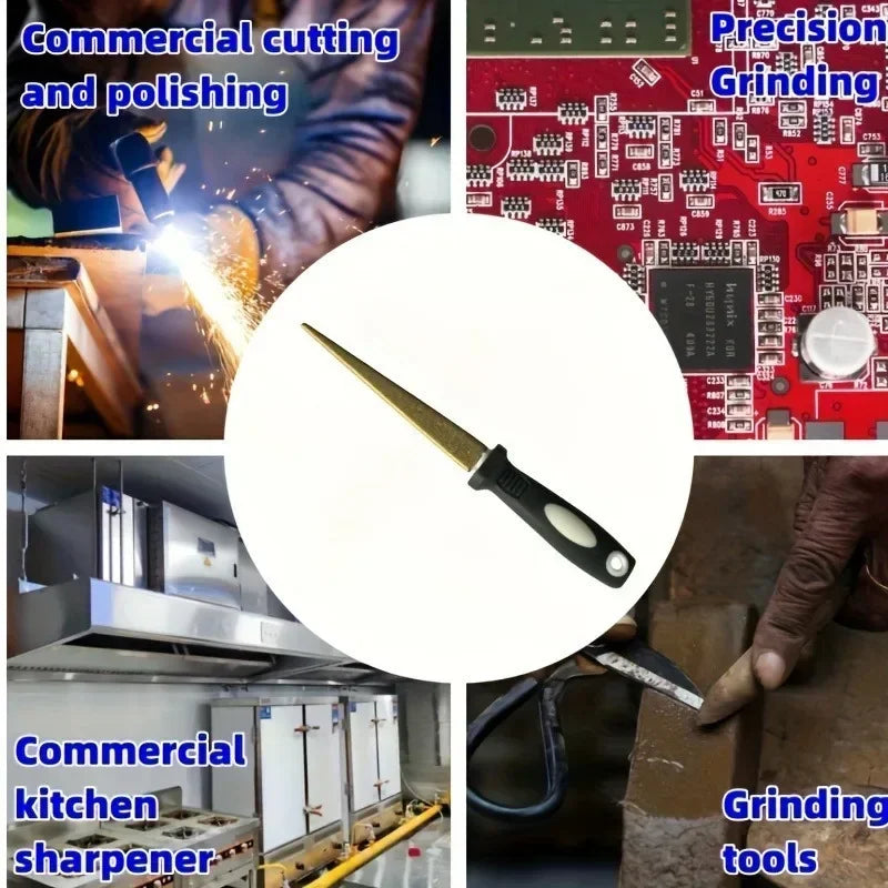 Double-Sided Diamond Sharpening Stone – Flat & Curved Knife Sharpener
