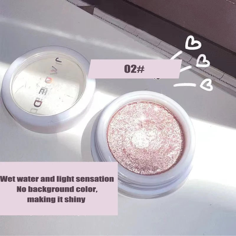 Monochrome Glitter Eyeshadow Gold Shining Brighten Eyes Makeup Long
