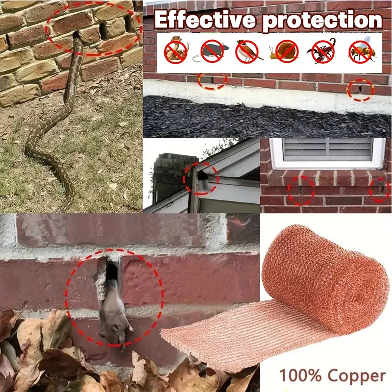 Insect Proof Copper Snail Wire Mesh Rodent Protective Gardening