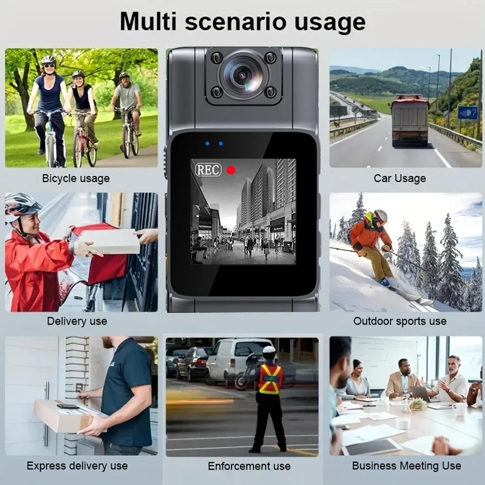 4K 1080P HD Wifi Mini Camera Handheld Back Clip Law Enforcement IR Night Vision Smart Portable Camera Car Recorder Zpaxo
