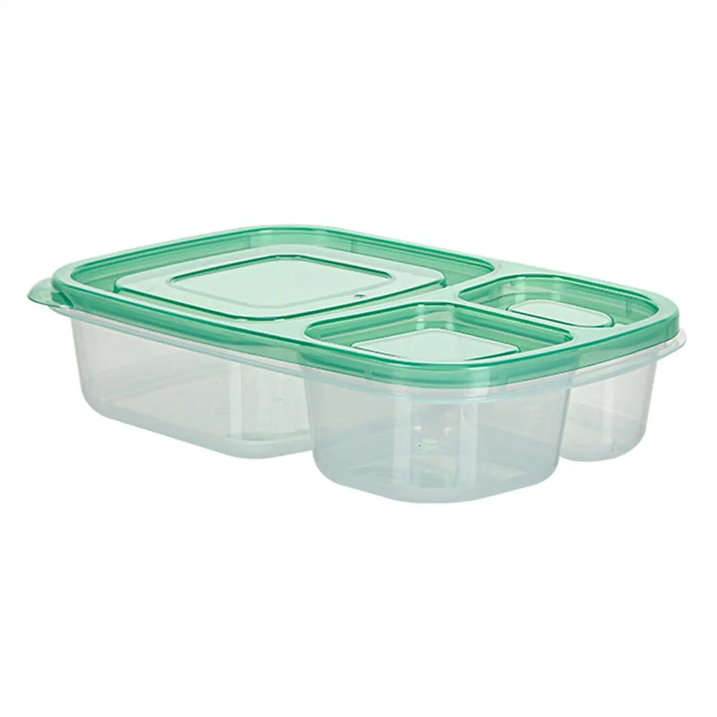 Food Prep Containers 3-Compartment Meal Storage Box School Container