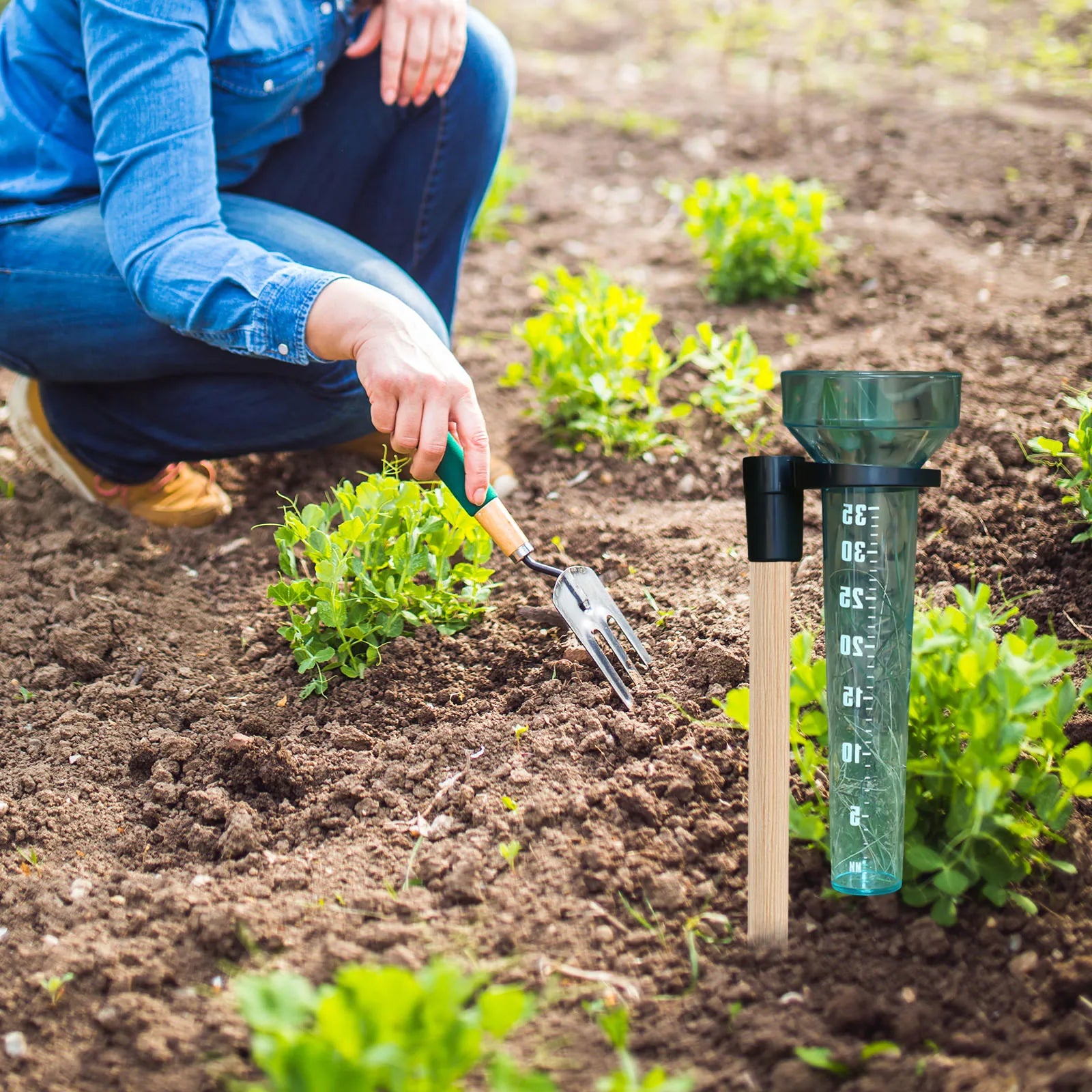 Rain Gauge Rainwater Meter Plastic Water Measurement Cup Tool Outdoor
