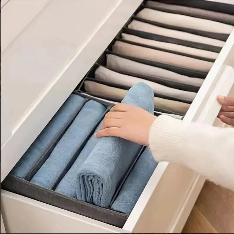 Fabric Drawer Storage Basket Household Pants Storage Artifact Jeans Storage Box Wardrobe Clothe Organizer Drawer Separator Boxe Zpaxo
