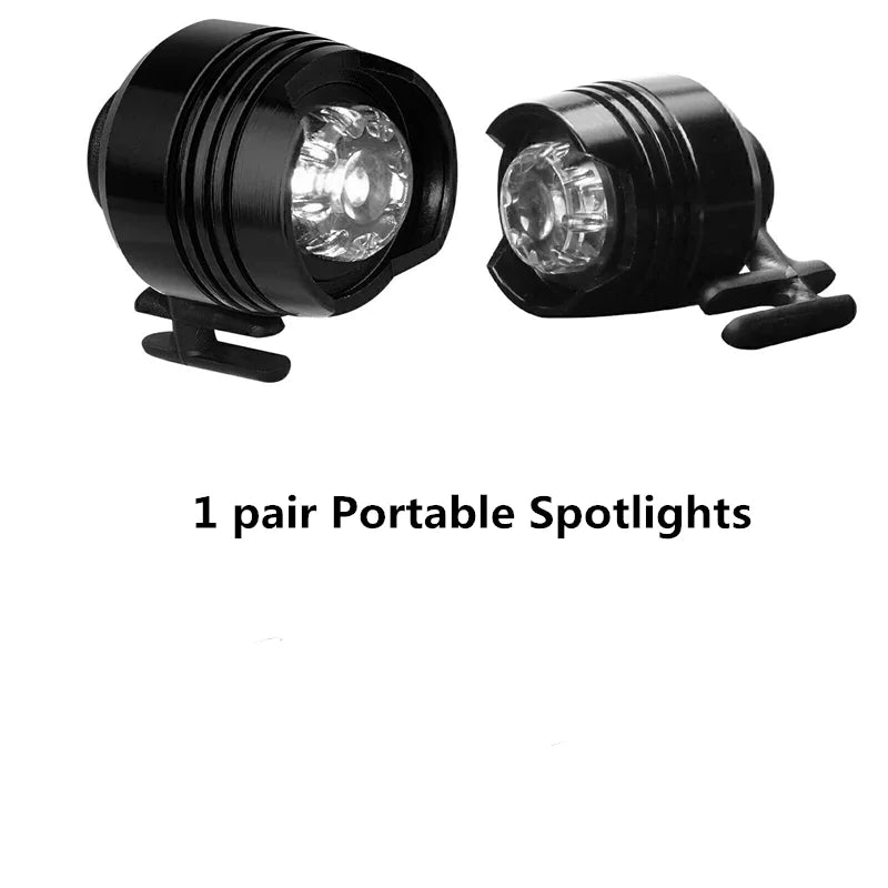 1 Pair Portable Spotlights Shoes Lights Camping Headlights Perfect Zpaxo black