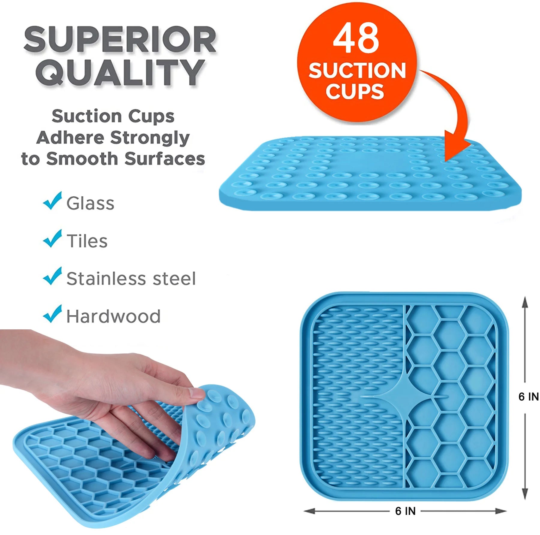Lick Pad Dog Cat Slower Feeder Mat Puppy Kitten Silicone Dispenser